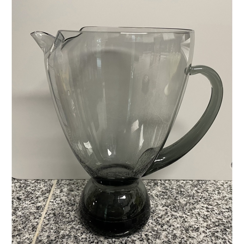 Vintage 1960's Normandie Smoke by Morgantown Glassware Martini Pitcher